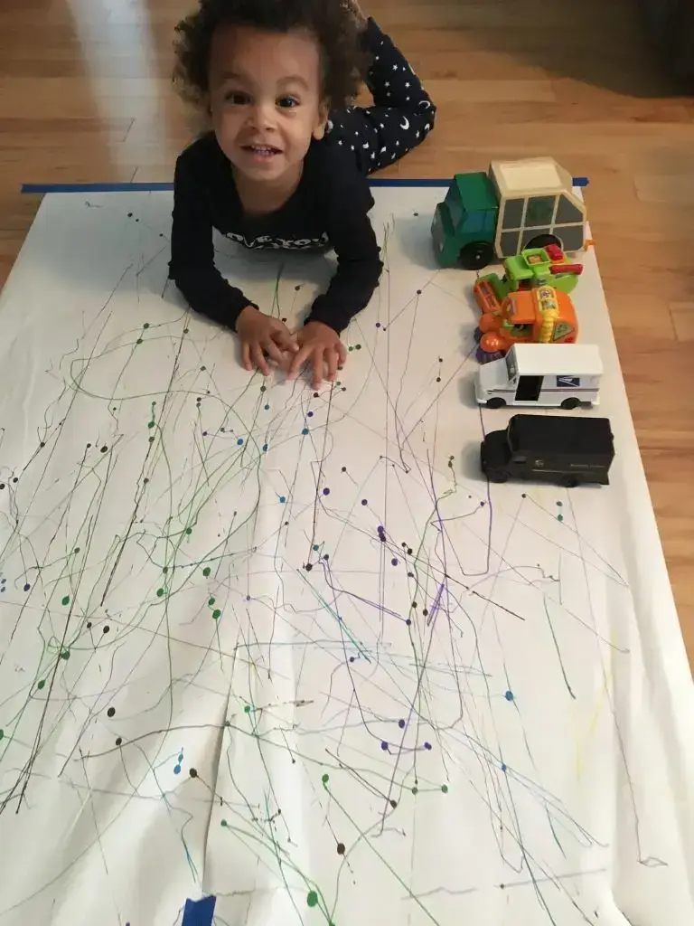 Trucks + Markers = Moving Art!
